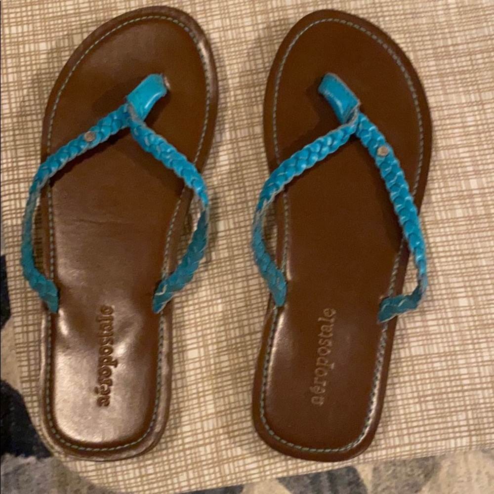 blue flip flops